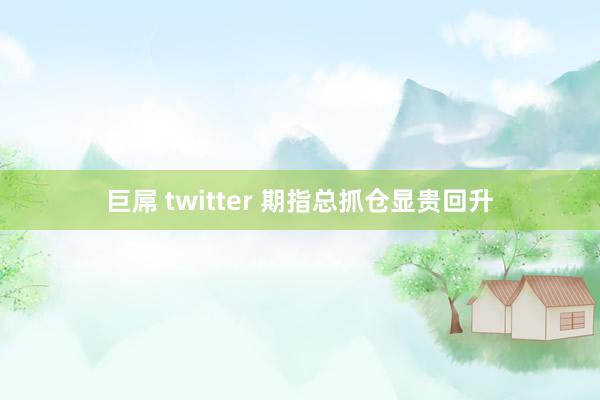 巨屌 twitter 期指总抓仓显贵回升