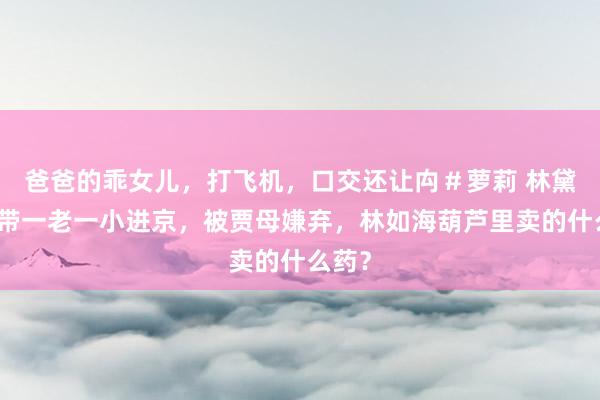 爸爸的乖女儿，打飞机，口交还让禸＃萝莉 林黛玉只带一老一小进京，被贾母嫌弃，林如海葫芦里卖的什么药？