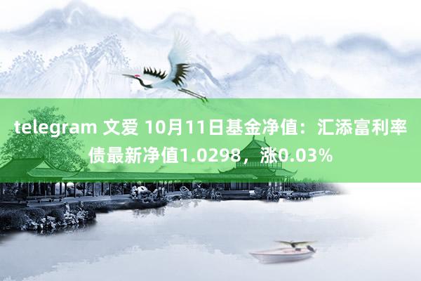 telegram 文爱 10月11日基金净值：汇添富利率债最新净值1.0298，涨0.03%