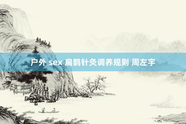 户外 sex 扁鹊针灸调养规则 周左宇