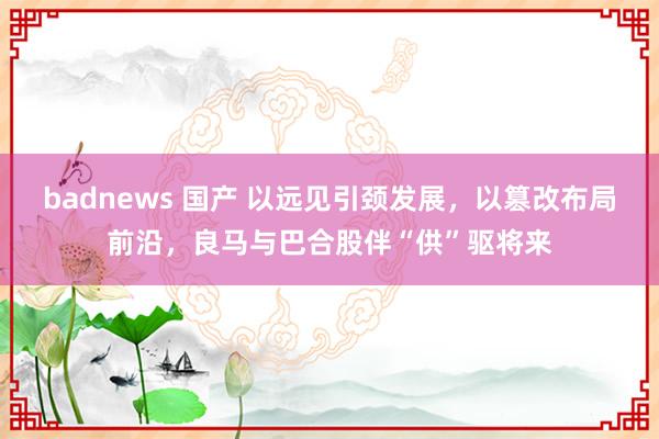 badnews 国产 以远见引颈发展，以篡改布局前沿，良马与巴合股伴“供”驱将来