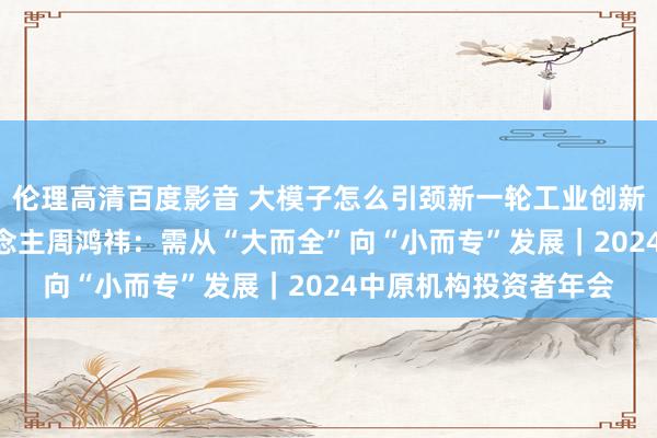 伦理高清百度影音 大模子怎么引颈新一轮工业创新？360集团首创东说念主周鸿祎：需从“大而全”向“小而专”发展｜2024中原机构投资者年会