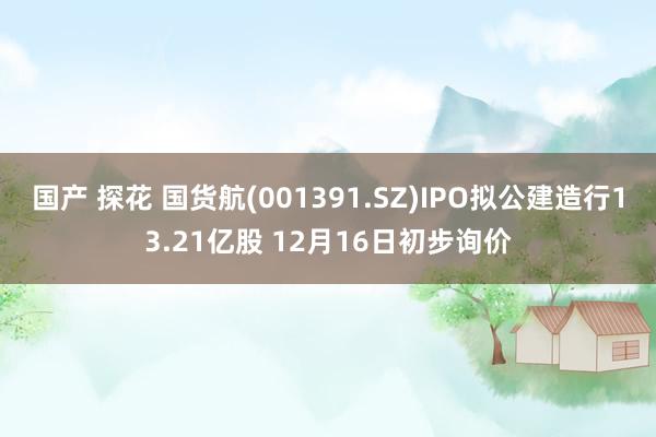 国产 探花 国货航(001391.SZ)IPO拟公建造行13.21亿股 12月16日初步询价